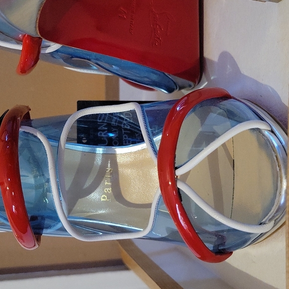 Aqua Ronda Pvc Christian Louboutin Heels - Picture 4 of 8